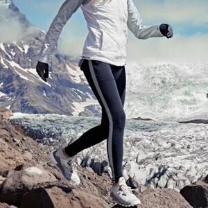 Athleta Street to Summit Navy Fleece Lined Leggings Size XXS